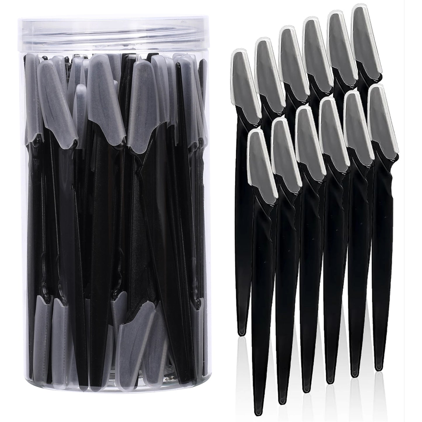5/10/30/40Pcsbrow Razor and Face Razor for Women and Men, Eyebrow Hair Trimmer and Shaver with Protective Cover,Safe