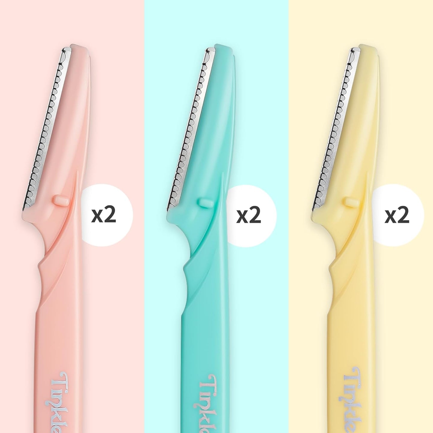 Dermaplaning Tool 6Ct, Dermaplane Razor for Women, Safe and Easy Peach Fuzz Remover, Eyebrow Trimmer with Protective Cover