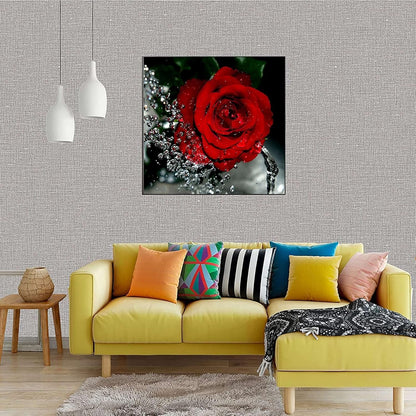 Diamond Painting Art Dots - Kit for Adults Full Drill Gem Picture Jewel Crystal Rhinestone Embroidery Wall Home Decoration (Rose15.7 X 15.7 Inch)…