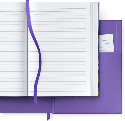 Lined Journal Notebooks, Set of 2, 6 X 8 Inches, 96 Sheets Each, Lavender Field Design and Purple, Aesthetic Notebooks with Smooth Paper, School Supplies for Planning, Writing, and Sketching