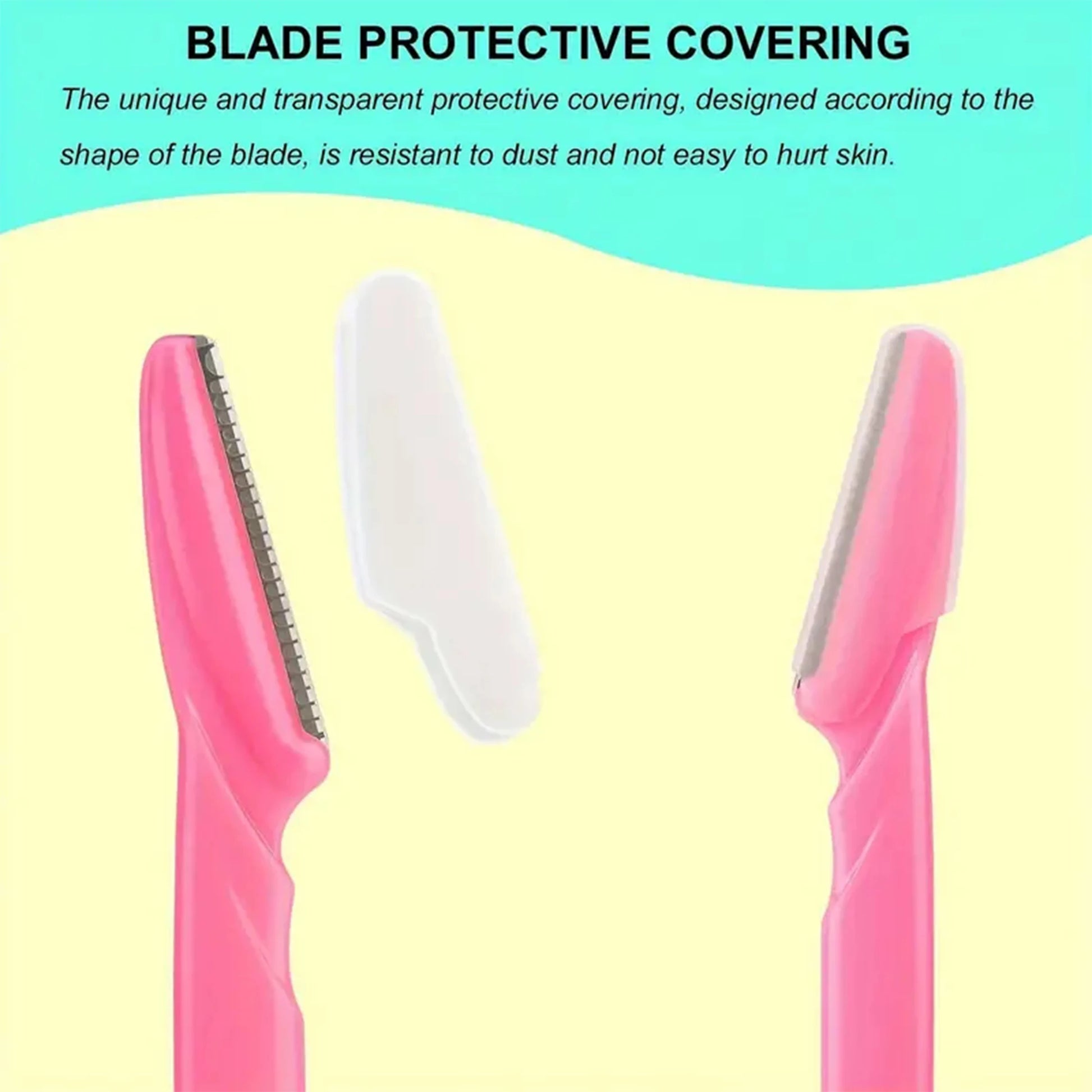 5/10/30/40Pcsbrow Razor and Face Razor for Women and Men, Eyebrow Hair Trimmer and Shaver with Protective Cover,Safe