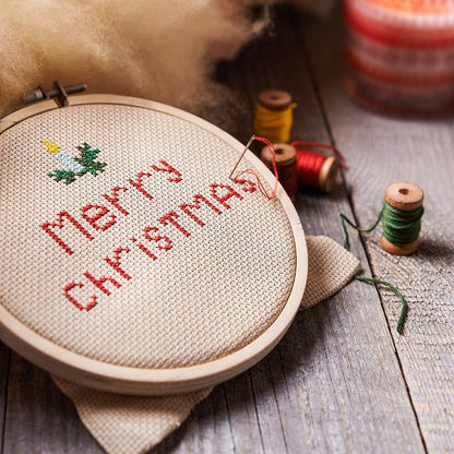 12 Pieces 6 Inch round Embroidery Hoops Wood Circle Cross Stitch Hoop for Embroidery Crafts and Festivals Decoration