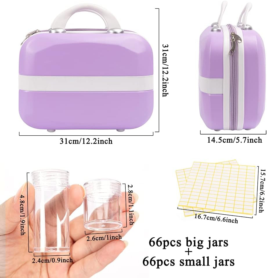 Diamond Painting Storage Containers,132 Bottles Diamond Painting Accessories Shockproof Jars with 2Pcs Blank Label Stickers, 5D Diamond Painting Kits for DIY Art Craft