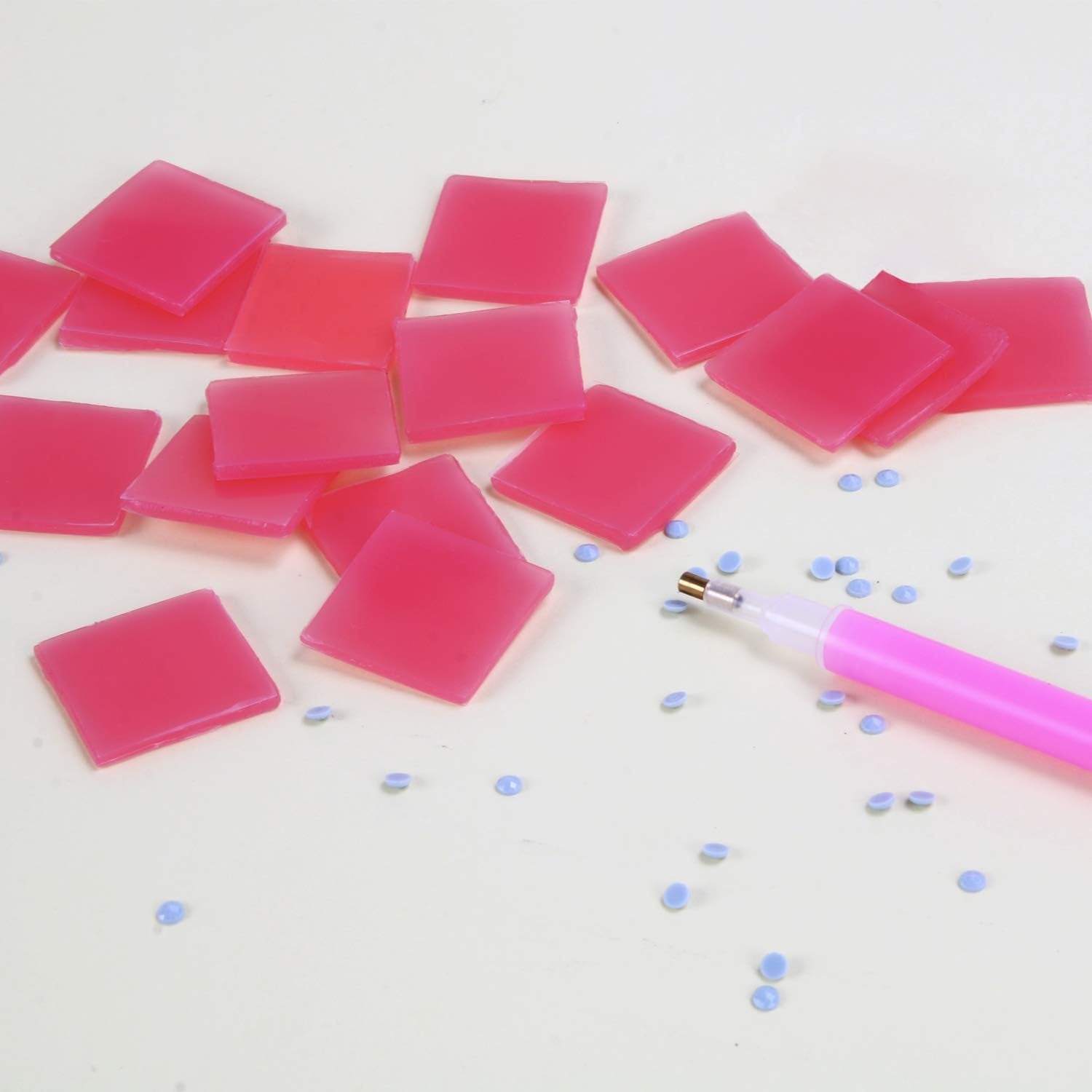 Painting Glue Clay DIY Diamond Embroidery Wax Tool Set (Red 60 Pcs)