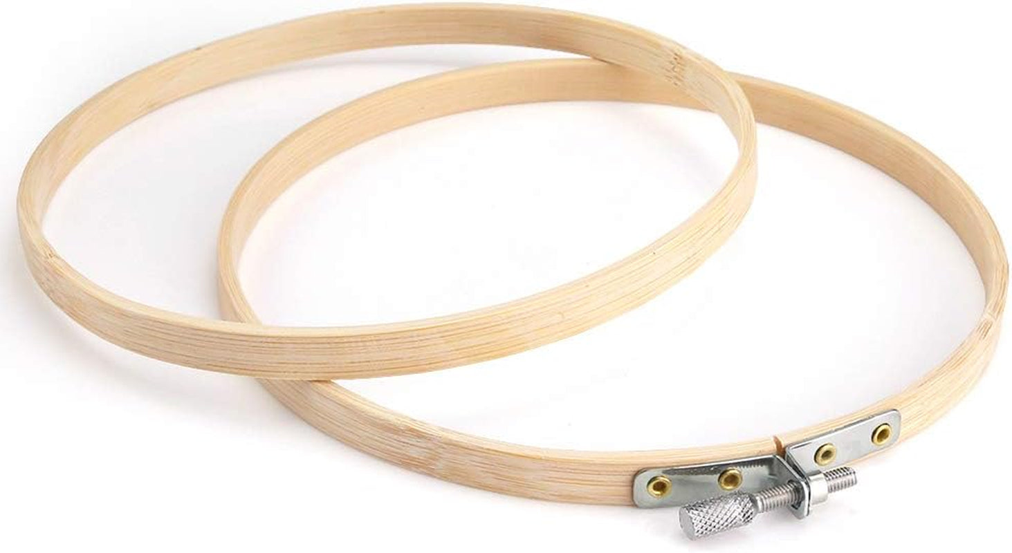 12 Pieces 6 Inch round Embroidery Hoops Wood Circle Cross Stitch Hoop for Embroidery Crafts and Festivals Decoration