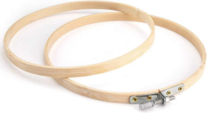 12 Pieces 6 Inch round Embroidery Hoops Wood Circle Cross Stitch Hoop for Embroidery Crafts and Festivals Decoration