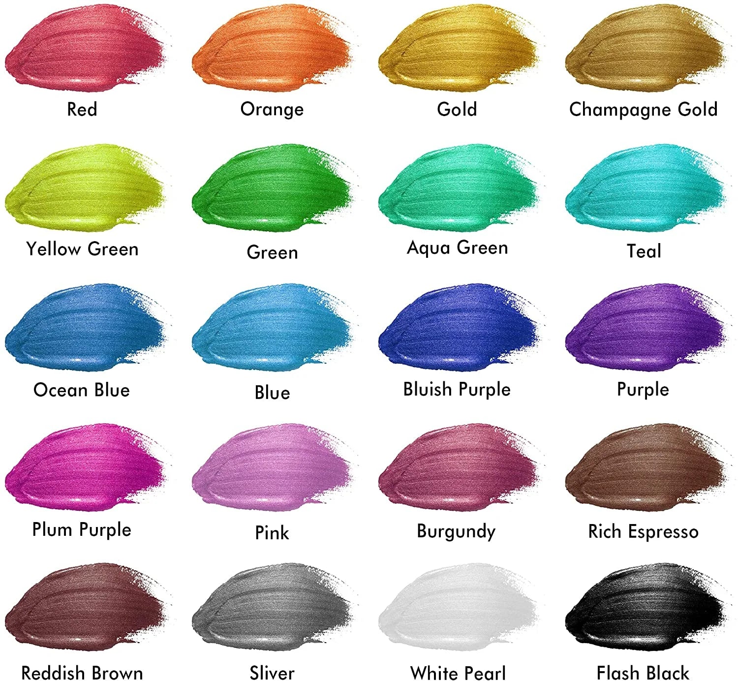 2 Oz Multi-Color Metallic Acrylic Craft Paint (24 Pieces)